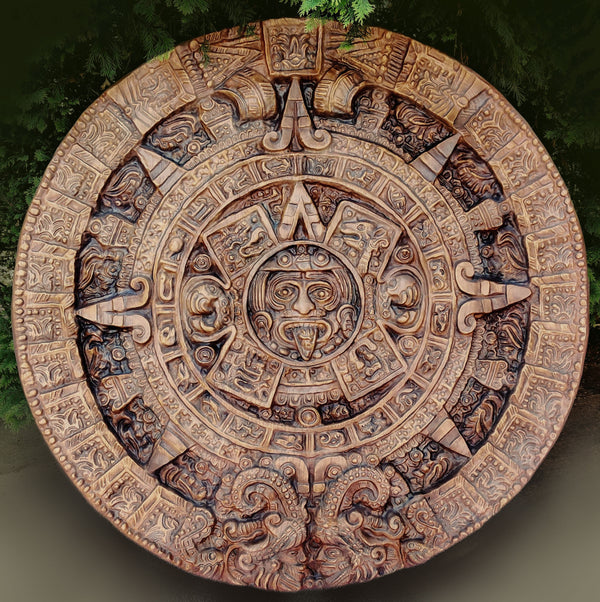 Dekoracja Ścienna - Kalendarz Majów (Azteków) - 150cm - wielkogabarytowa płaskorzeźba