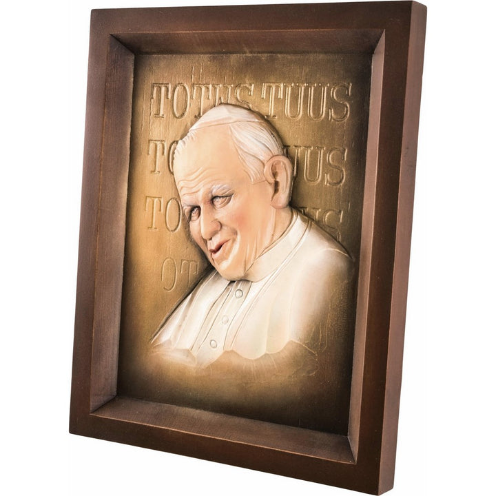 Papież - Jan Paweł II - Totus Tus-Rzeźba sakralna-RzezbawDrewnie.pl-Viktor-Art