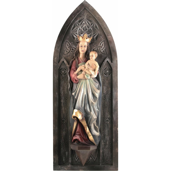 Święta Maryja i Dzieciątko Jezus - Styl Gotycki-Rzeźba sakralna-RzezbawDrewnie.pl-Viktor-Art