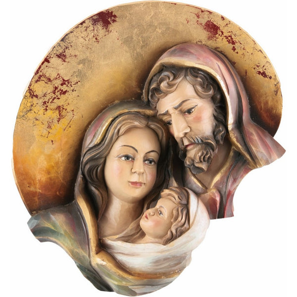 Święta Rodzina - Serce i Dom - Złoty Księżyc (model 8)-Rzeźba sakralna-RzezbawDrewnie.pl-Viktor-Art