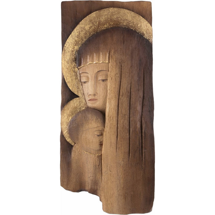 Święta Maria z Dzieckiem Jezusem - Styl ikoniczny - Dąb-Rzeźba sakralna-RzezbawDrewnie.pl-Viktor-Art