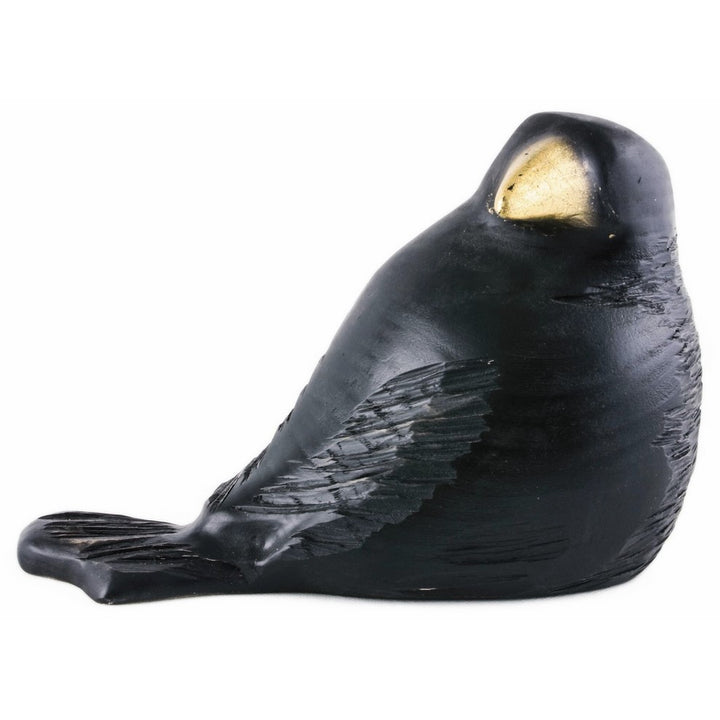 Czarna wrona / Kruk - rzeźba drewniana (Model 1)-Rzeźba dekoracyjna-RzezbawDrewnie.pl-Viktor-Art