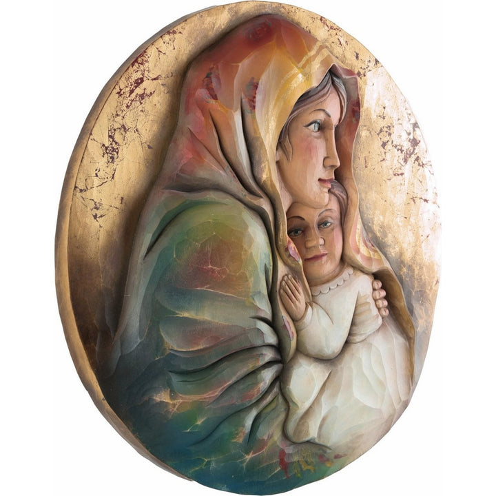 Święta Maryja i Dzieciątko Jezus - Patron Podróżników (rumuński)-Rzeźba sakralna-RzezbawDrewnie.pl-Viktor-Art
