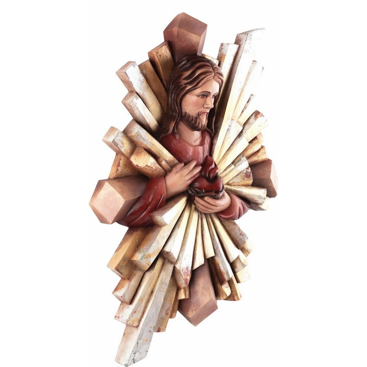 Jezus Chrystus - Serce Miłosierdzia-Rzeźba sakralna-RzezbawDrewnie.pl-Viktor-Art