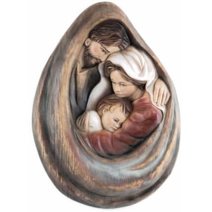 Święta Rodzina - Serce i dom - Kropla Miłości (model 7) figura drewniana – prezent na pierwszą komunię – ujęcie 4