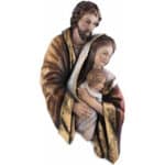 Święta Rodzina - Serce i Dom - haft (model 11) figura drewniana – prezent na chrzest – ujęcie 3