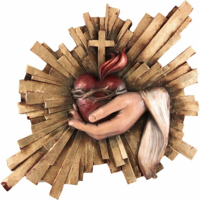 Ofiara Serca - Błogosławieństwo rzeźba drewniana – dekoracja gabinetu – ujęcie 3