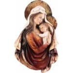 Święta Maryja i Dzieciątko Jezus - Symbol Miłości Matki figura drewniana – prezent na pierwszą komunię – ujęcie 3