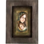 Matka Boska Maria z Dzieckiem Jezusem (Model 2) figura drewniana – prezent na chrzest – ujęcie 3