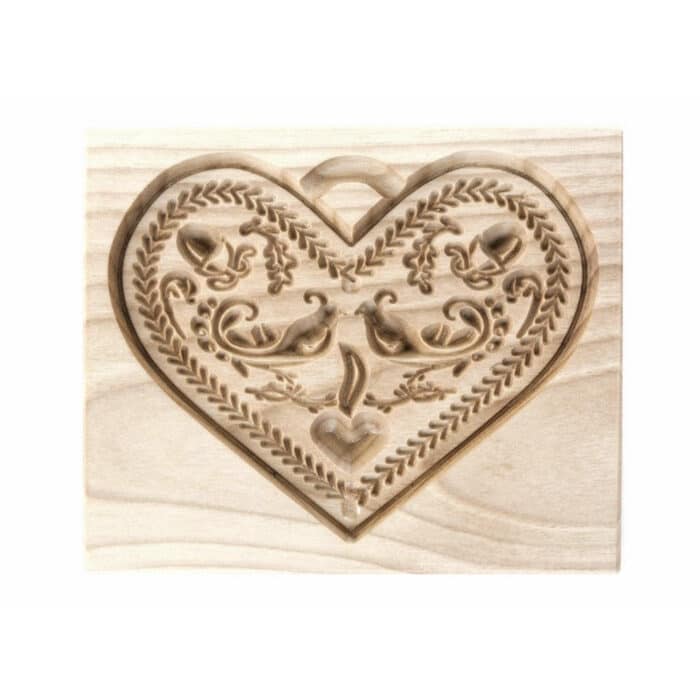 Forma do Piernika - Foremka do ciasteczek (Serce 1) rzeźba drewniana – dekoracja biblioteki – ujęcie 3