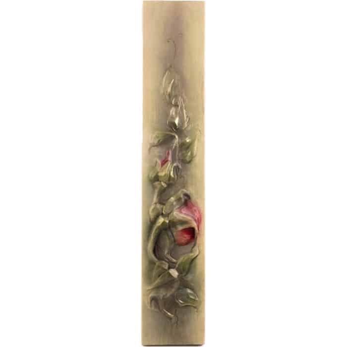 Ornament drewniany (róża) – elegancka rzeźba z drewna do gabinetu Ornament drewniany (róża) rzeźba drewniana – dekoracja gabinetu – ujęcie 2