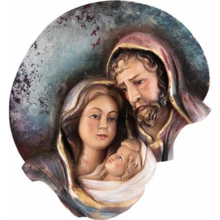 Święta Rodzina - Serce i Dom - Księżyc (model 8) figura drewniana – prezent na rocznicę ślubu – ujęcie 3