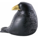 Czarna wrona / Kruk - rzeźba drewniana (Model 1) rzeźba drewniana – dekoracja biura – ujęcie 5