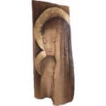 Święta Maria z Dzieckiem Jezusem - Styl ikoniczny - Dąb figura drewniana – prezent na rocznicę ślubu – ujęcie 2