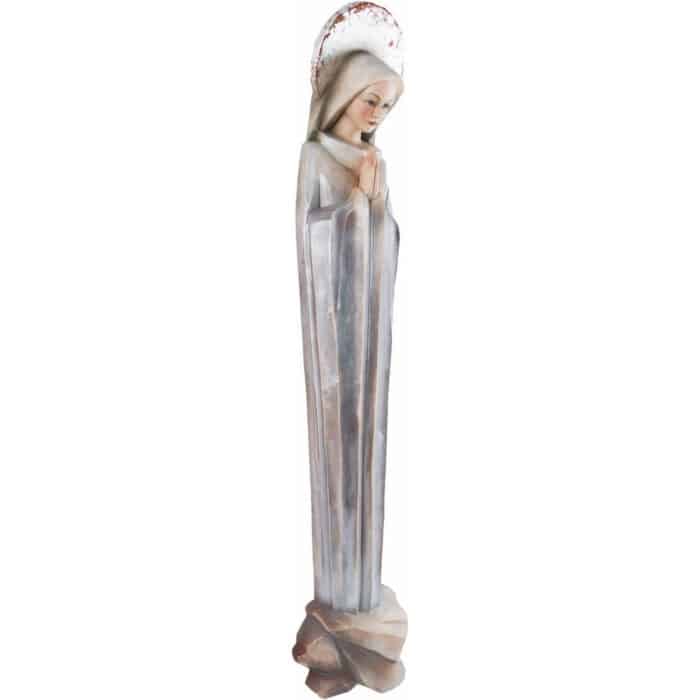 Madonna - Srebrne Niebo - na skałach figura drewniana – prezent na ślub – ujęcie 3