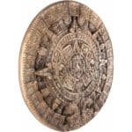 Dekoracja Ścienna - Kalendarz Majów - płaskorzeźba rzeźba drewniana – dekoracja biblioteki – ujęcie 2