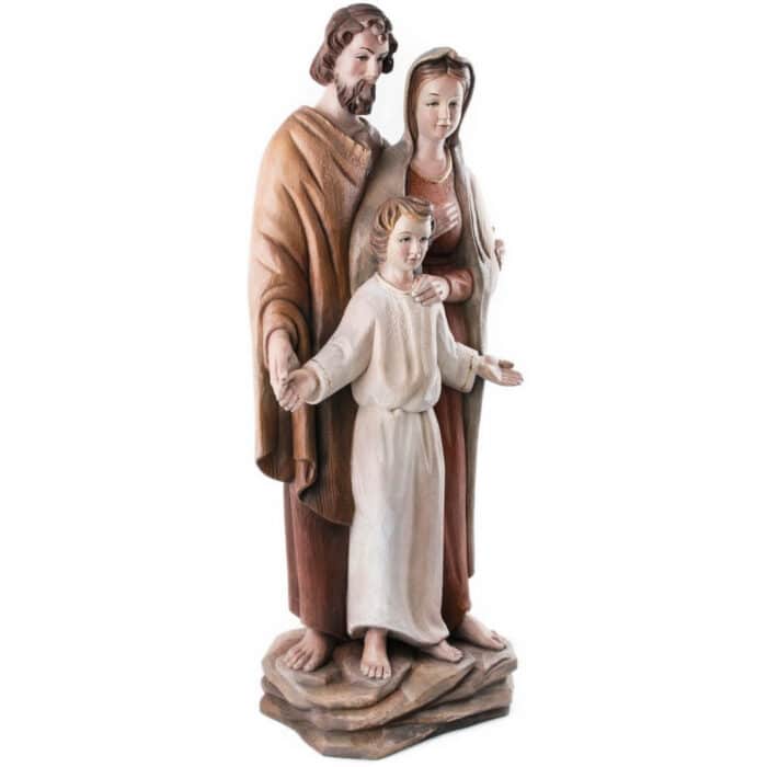 Święta Rodzina - Serce i Dom - (model 15) – drewniana figura na rocznicę ślubu Święta Rodzina - Serce i Dom - (model 15) figura drewniana – prezent na rocznicę ślubu – ujęcie 4