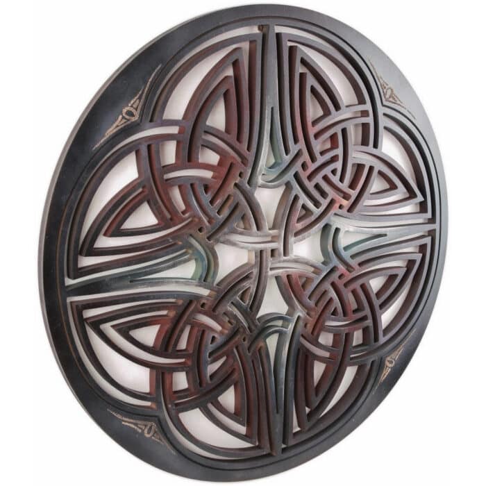 Dekoracja Ścienna (wzór celtycki 3) rzeźba drewniana – dekoracja salonu – ujęcie 2