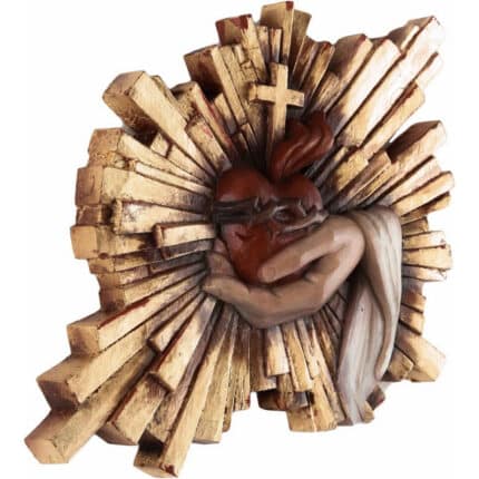 Ofiara Serca - Błogosławieństwo rzeźba drewniana – dekoracja biura – ujęcie 4