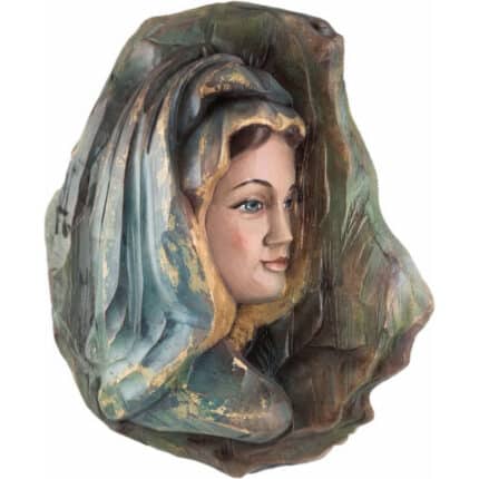 Święta Maryja - Zmartwychwstanie figura drewniana – prezent na chrzest – ujęcie 2