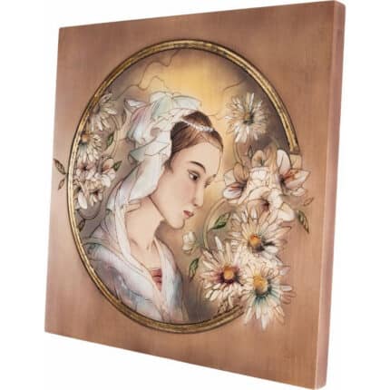 Portret Kobiety (model 2) rzeźba drewniana – dekoracja salonu – ujęcie 2