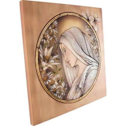 Portret Kobiety (model 1) rzeźba drewniana – dekoracja wnętrza – ujęcie 2