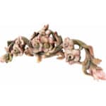 Supraporta - Ornament - Kwiaty Jabłoni - model 4 rzeźba drewniana – dekoracja biblioteki