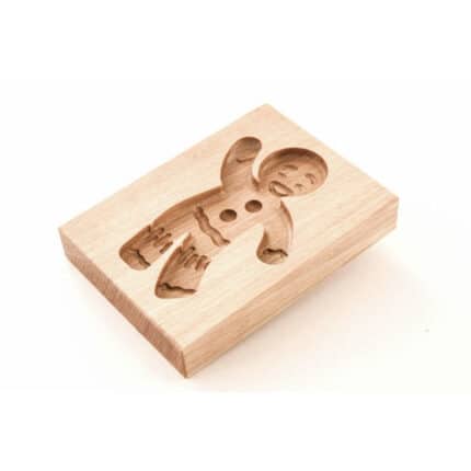 Forma do Piernika - Foremka do ciasteczek (Gingy - Ciastek - Hello!) rzeźba drewniana – dekoracja biura – ujęcie 3