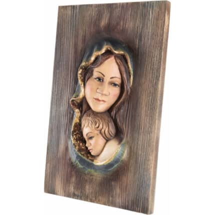 Matka Boska Maria z Dzieckiem Jezusem (Model 1) figura drewniana – prezent na pierwszą komunię – ujęcie 3