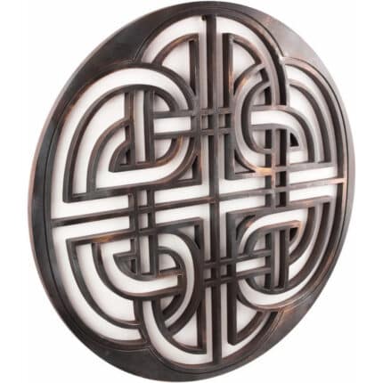 Dekoracja Ścienna (wzór celtycki 1) rzeźba drewniana – dekoracja biblioteki – ujęcie 2