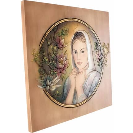 Portret Kobiety (model 5) rzeźba drewniana – dekoracja biura – ujęcie 2