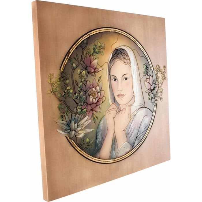 Portret Kobiety (model 5) rzeźba drewniana – dekoracja biura – ujęcie 2