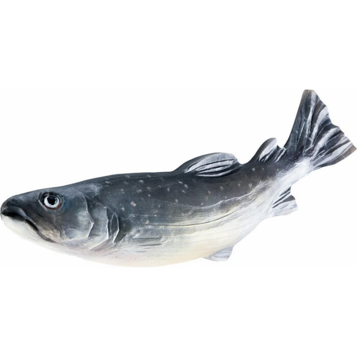 Pstrąg Tęczowy - płaskorzeźba drewniana - rzeźba (model 1) – elegancka rzeźba z drewna do Pstrąg Tęczowy - płaskorzeźba drewniana - rzeźba (model 1) rzeźba drewniana – dekoracja biura