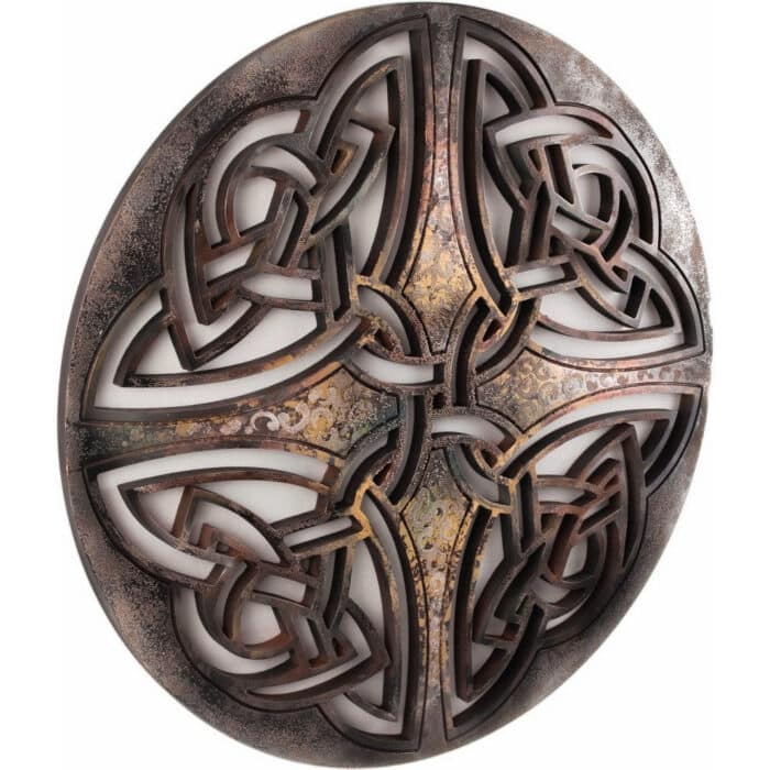 Dekoracja Ścienna (wzór celtycki 2) rzeźba drewniana – dekoracja biblioteki – ujęcie 2