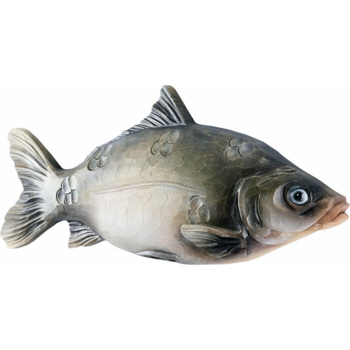 Karp - płaskorzeźba drewniana - rzeźba (Model 2) rzeźba drewniana – dekoracja gabinetu – ujęcie 2