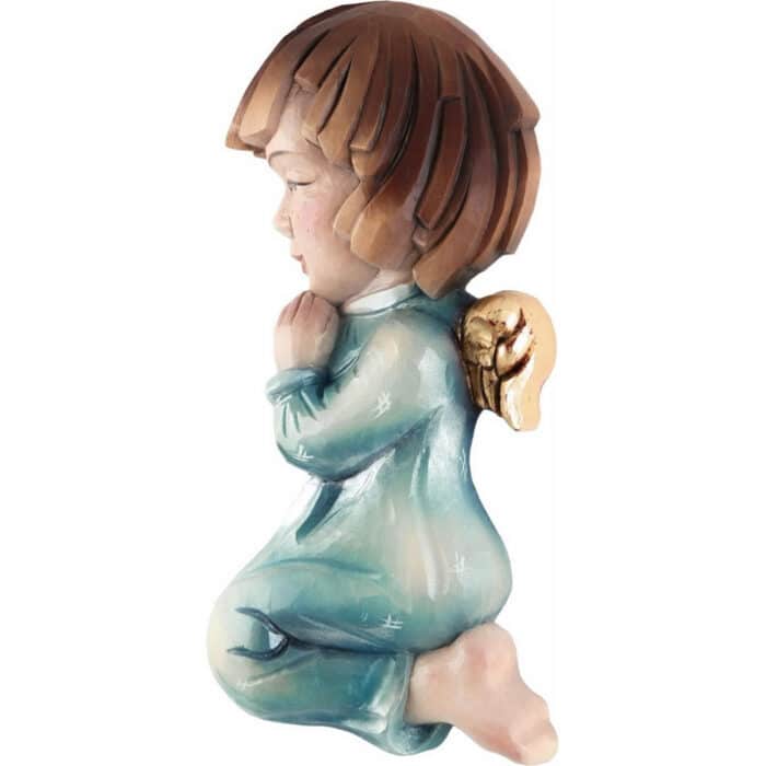 Anioł - Opiekun Dzieci (Chłopiec) figura drewniana – prezent na pierwszą komunię – ujęcie 2
