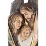Święta Rodzina - Serce i Dom - Serce (model 13) figura drewniana – prezent na ślub