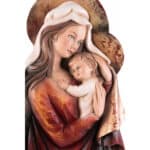 Święta Maryja i Dzieciątko Jezus - Symbol Miłości Matki figura drewniana – prezent na pierwszą komunię