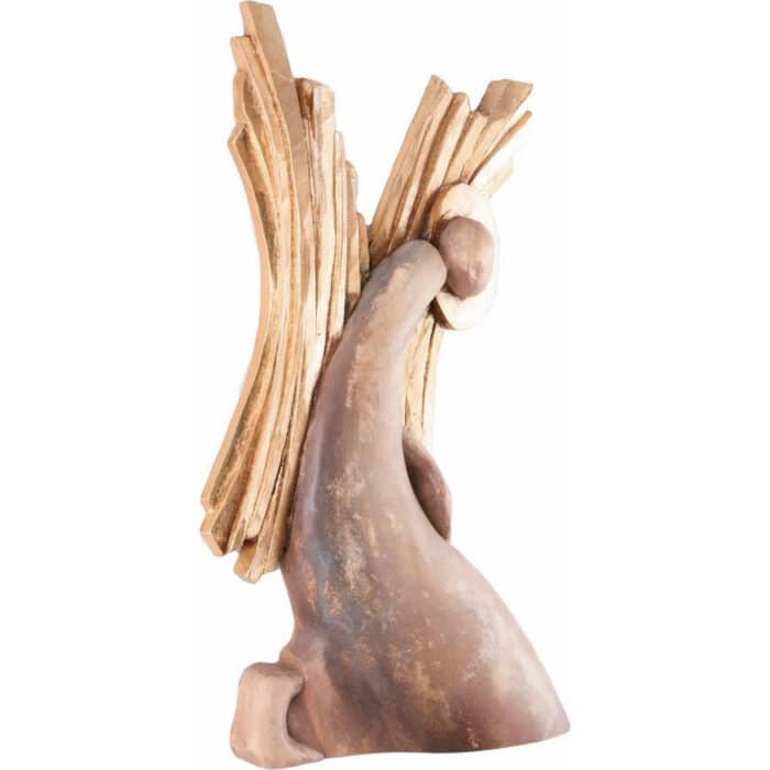 Anioł - Skromny (model 3) figura drewniana – prezent na jubileusz