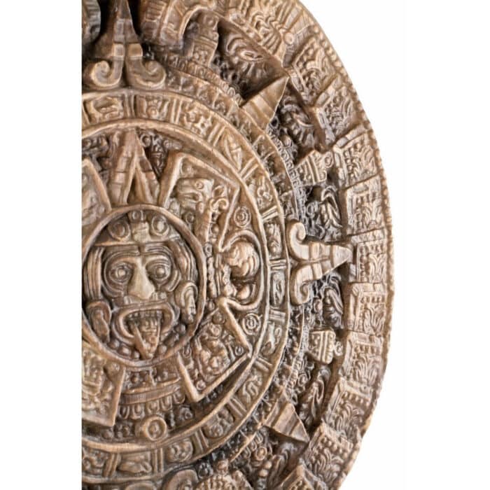 Dekoracja Ścienna - Kalendarz Majów - płaskorzeźba rzeźba drewniana – dekoracja gabinetu