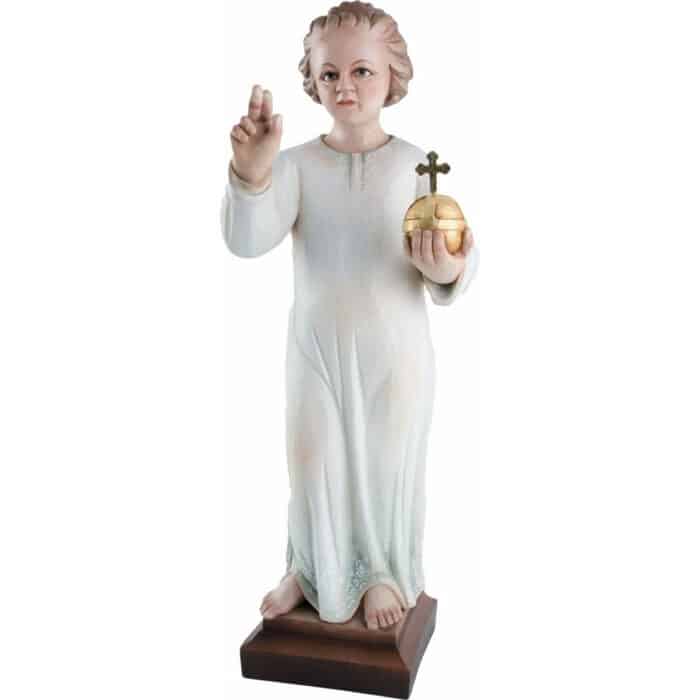 Dziecko Jezus - Błogosławieństwo figura drewniana – prezent na rocznicę ślubu – ujęcie 2