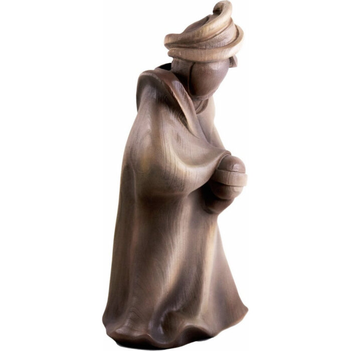 Trzech Króli - Kacper – elegancka rzeźba z drewna do biura Trzech Króli - Kacper rzeźba drewniana – dekoracja biura