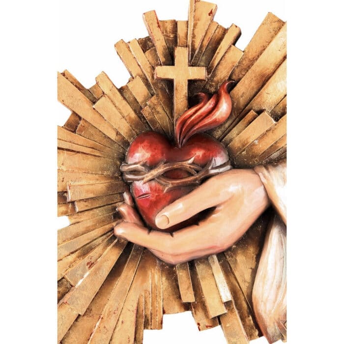 Ofiara Serca - Błogosławieństwo rzeźba drewniana – dekoracja biura