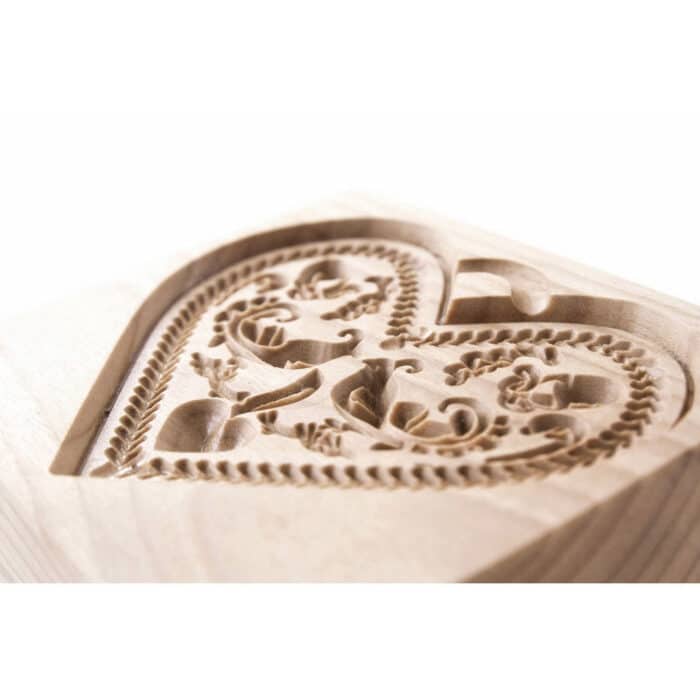 Forma do Piernika - Foremka do ciasteczek (Serce 1) rzeźba drewniana – dekoracja biblioteki