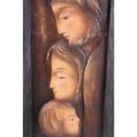 Święta Rodzina - Serce i Dom - Okno (Model 3) figura drewniana – prezent na rocznicę ślubu