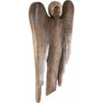 Anioł - sztuka współczesna - Zaduma (model 1) figura drewniana – prezent na chrzest