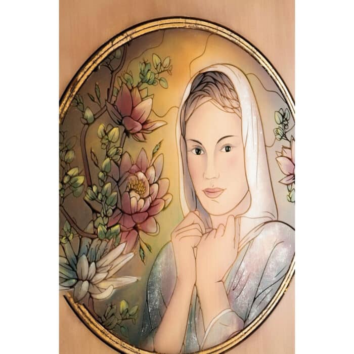 Portret Kobiety (model 5) rzeźba drewniana – dekoracja biblioteki