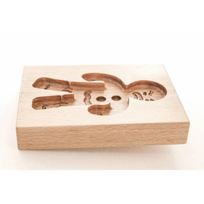 Forma do Piernika - Foremka do ciasteczek (Gingy - Ciastek - Wściekły!) – elegancka Forma do Piernika - Foremka do ciasteczek (Gingy - Ciastek - Wściekły!) rzeźba drewniana – dekoracja gabinetu – ujęcie 2