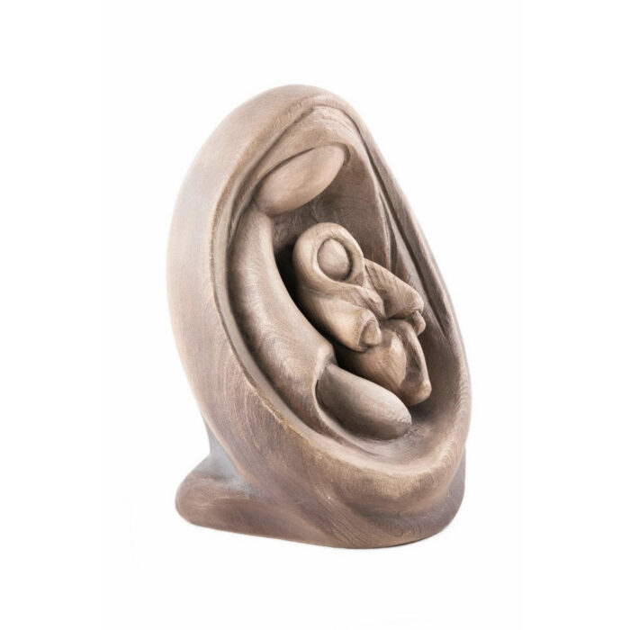 Święta Rodzina - Szopka - Nowoczesny projekt posągu (model 14) figura drewniana – prezent na chrzest – ujęcie 3