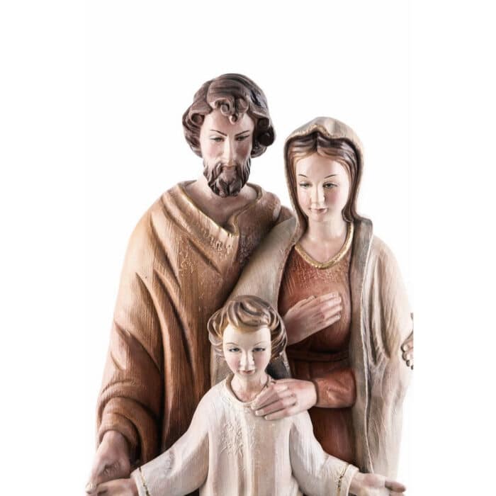 Święta Rodzina - Serce i Dom - (model 15) – drewniana figura na chrzest Święta Rodzina - Serce i Dom - (model 15) figura drewniana – prezent na chrzest – ujęcie 2